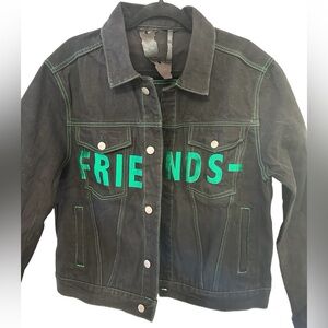Brand new Authentic VLONE ‘Friends’ Denim Black Jacket, available in Sz L & XL